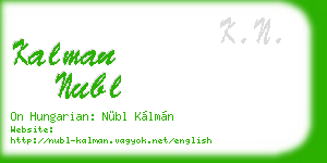kalman nubl business card